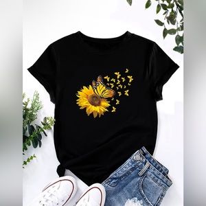NWT Sunflower/Butterfly Shirt